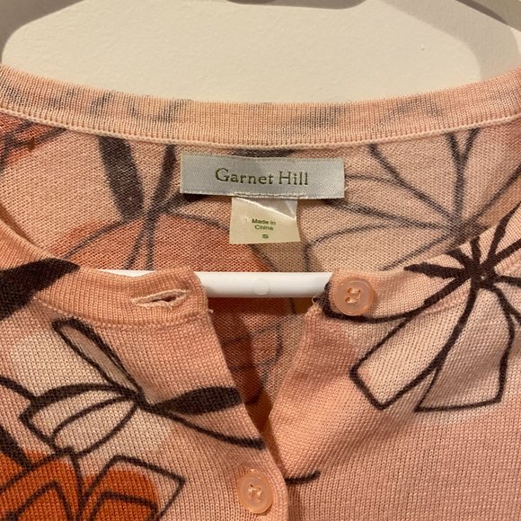 Garnet Hill wool cardigan, orange, small - Picture 4 of 4